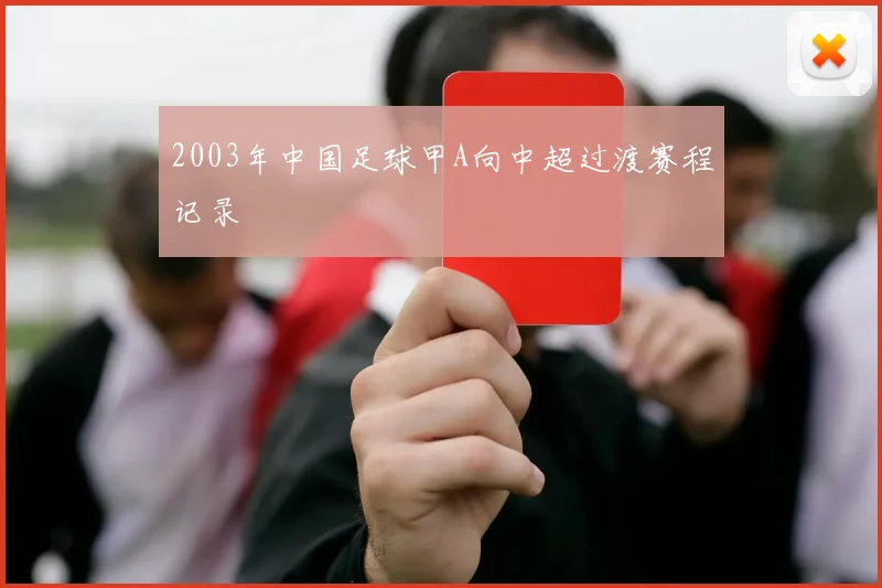 2003年中国足球甲A向中超过渡赛程记录